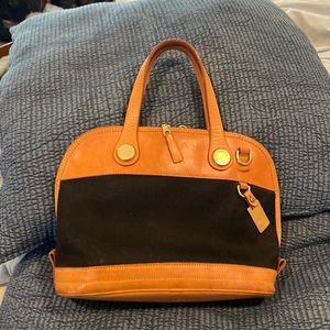 Dooney & Bourke. Original D&B leather & canvas satchel